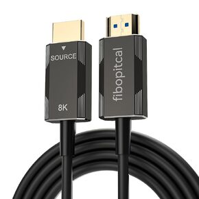 Fiber Optic HDMI 2.1 Cable – Ultra High Speed 48Gbps, Supports 8K@60Hz /4K/120Hz, Thin & Flexible Design, High Durability, Compatible with All HDMI 2.1 Device (Diretional-Fiber, 100ft) in Saudi Arabia