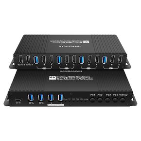 Kvm Switches Hdmi 2 Monitors 4 Computers 4K 60Hz EDID Emulator Hotkey Switching Kvm Switch hdmi 2 Monitors 4 Computers EDID Extended Display Dual Monitor 4 PC Hotkey Switching USB3.0 in Saudi Arabia