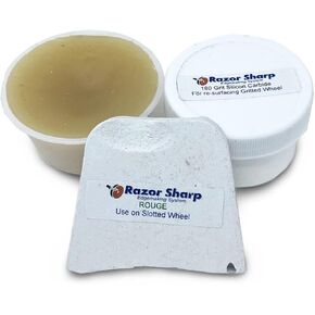 Accessories Pack Including Conditioning Wax, Jeweler’s Rouge and Silicon Carbide Grit | Made in the USA in Saudi Arabia