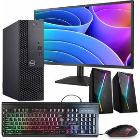 الكمبيوتر المكتبي Dell OptiPlex 3060 | انتل كور i5 الجيل الثامن سداسي النواة | 16 جيجا رام | 1 تيرابايت اس اس دي | ويندوز 11 برو | شاشة LCD مقاس 24 بوصة | WiFi + Bluetooth | مكبر صوت RGB | (متجدد) in Kuwait