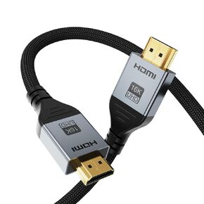 كابل 16K HDMI 2.2 بطول 3.3أقدام، 96 جيجابت في الثانية فائق السرعة 16K@60هرتز 8K@120هرتز 4K@480هرتز سلك HDMI، HDCP 2.3 وHDR10 كابلات HDMI لأجهزة PS5/Xbox Series X|S/Roku TV/كمبيوتر الألعاب/الشاشة/بلو راي/جهاز العرض in Kuwait