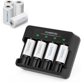 Rechargeable C Batteries with Smart Battery Charger, 5000mAh-8 Count in Saudi Arabia
