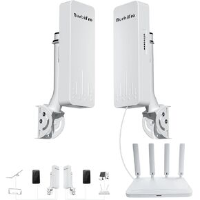 نقل طويل المدى للإنترنت من نقطة إلى نقطة مع جهاز توجيه WiFi 6 ودعامة لجهاز التوجيه Starlink Gen 3، وموسع Starlink WiFi، 5.8 جيجا هرتز 3KM 18dBi هوائي عالي الكسب in Saudi Arabia