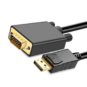 DP to VGA Adapter Cable 1.8m, Gold Plated DisplayPort to VGA Cord, Stable No Loss Transmission Cable with Ideal for Monitor & Projector in Saudi Arabia