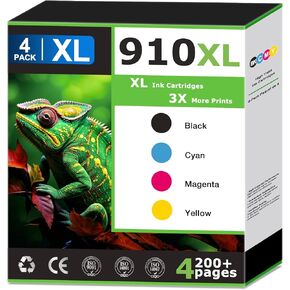 910XL Ink Cartridges Combo Pack Replacement for HP 910 Ink Cartridges, Compatible with HP Printer OfficeJet Pro 8020 8025 8035 8015e 8028e, 910 Black and 910 Colors Ink, Updated with V19.8.1 (4 Pack) in Kuwait