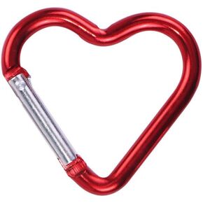 Carabiner Clip, Heart Shaped Climbing Buckle, Aluminum Alloy Heavy Duty Keyring Hook for Camping Fishing Hiking Traveling Aluminum Key Chain Clip Accessories in Kuwait