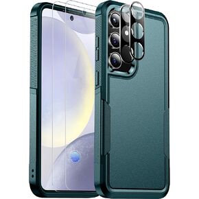 جراب SPIDERCASE مصمم لهاتف Samsung Galaxy S24 Plus، [حماية من السقوط بدرجة عسكرية 10 أقدام] جراب هاتف عالي التحمل مضاد للصدمات لهاتف Galaxy S24 Plus 2024، أخضر غامق in Kuwait