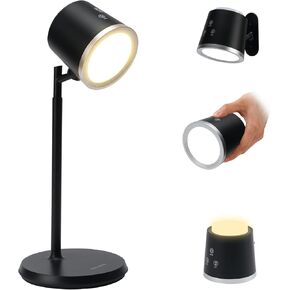 Magnetic Rechargeable LED Desk Lamp, Cordless Dimmable Reading Light with 3 Color Modes, 360° Rotation for Home Office Bedroom Hallway Camping in Saudi Arabia