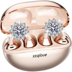 Jewelry-Inspired Clip On Earbuds,Comfortable Fit Open Ear Clip-On Headphones,Wireless Bluetooth Ear Cuff Headphones for Women,Mini Wireless Earrings Earbuds for Running, Office, Sport & Gift in Kuwait