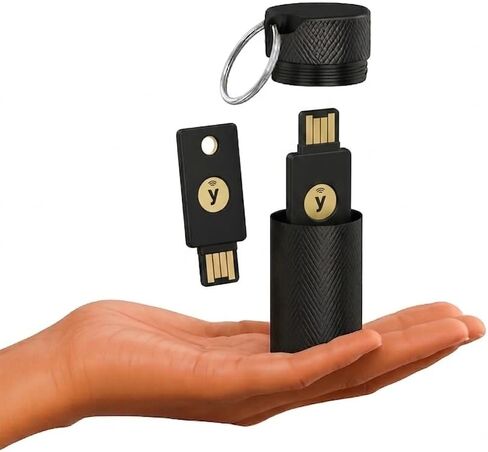Protective Case for YubiKey 5 NFC & Security Key NFC, Keychain Case Waterproof & Shockproof (Black) in Kuwait