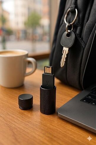 Protective Case for YubiKey 5 NFC & Security Key NFC, Keychain Case Waterproof & Shockproof (Black) in Kuwait