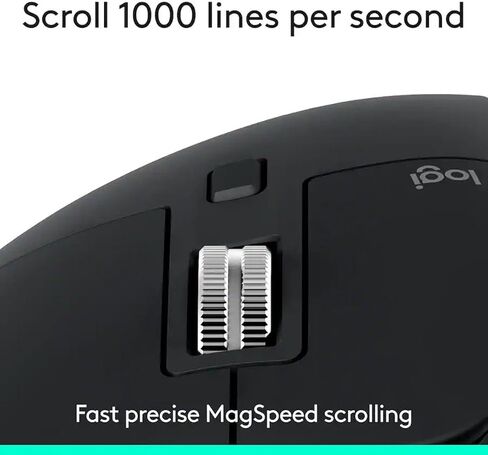 Logitech MX Master 3S -Bluetooth Edition - Performance Wireless Mouse with Ultra-Fast Scrolling, Ergo, 8K DPI, Track on Glass, Quiet Clicks, Windows, Linux, Chrome, Black (Renewed) (Renewed) in Saudi Arabia