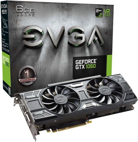 EVGA GeForce GTX 1060 6GB GAMING ACX 3.0، 6GB GDDR5، LED، DX12 OSD دعم (PXOC) بطاقة رسومات 06G-P4-6262-KR (متجددة) in Saudi Arabia