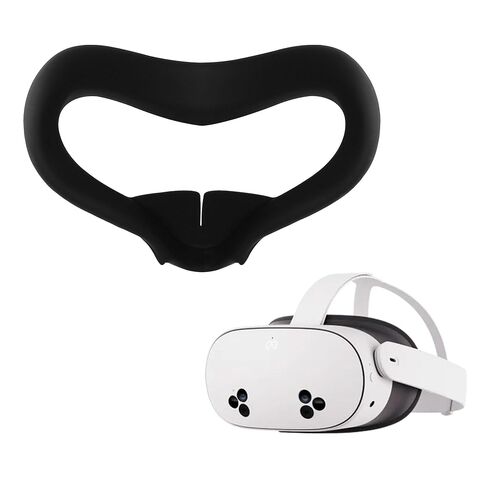 kwmobile Cover for VR Glasses Compatible with VR Lenses Meta Quest 3S Cover - Silicone Mask - Black in Saudi Arabia