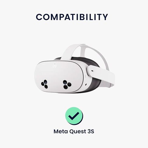 kwmobile Cover for VR Glasses Compatible with VR Lenses Meta Quest 3S Cover - Silicone Mask - Black in Saudi Arabia