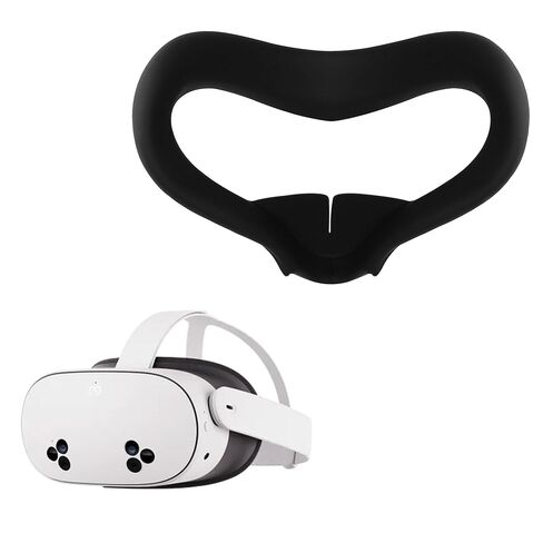 kwmobile Cover for VR Glasses Compatible with VR Lenses Meta Quest 3S Cover - Silicone Mask - Black in Saudi Arabia