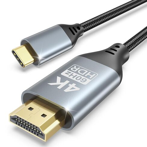 كابل USB C قصير إلى HDMI 3.3FT، 4K@60 هرتز عالي السرعة USB-C إلى HDMI كابل من النوع C إلى HDMI 2.0 سلك متوافق مع Thunderbolt 3/4/5، MacBook Pro/Air، iPad Pro، Mac mini، iPhone 15/16 Series، Galaxy 25 in Kuwait