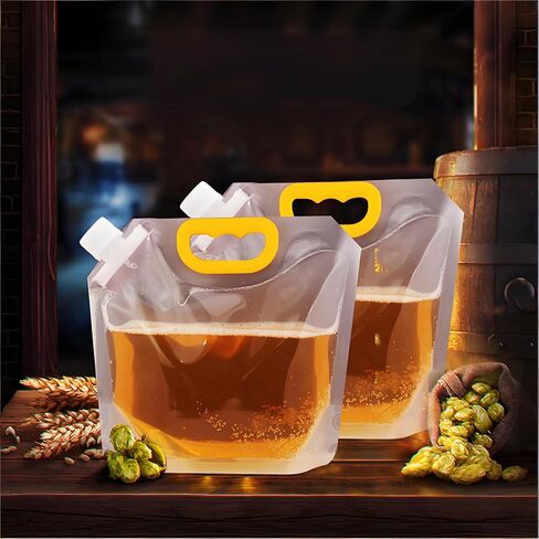 Collapsible Water Storage Bag 5-Pack, BPA-Free Plastic Bag, Leakproof Freezable Grains Portable Container for Kitchen, Camping, Party, Hiking, RV, Emergency in Saudi Arabia