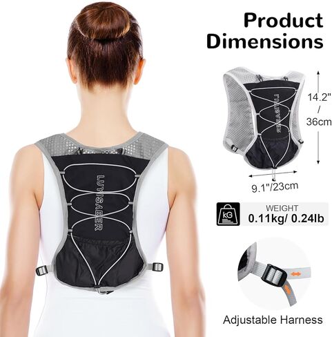 Lightweight Hydration Backpack with 2L Water Bladder for Men Women, Small Water Backpacks Hydropack Running Vest for Hiking in Saudi Arabia