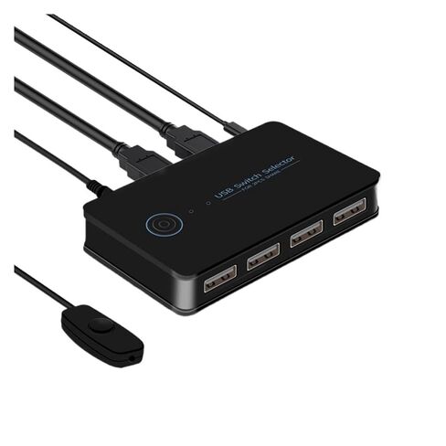 KVM USB 3.0 Switch Hotkey Switcher 2 in 4 Out USB Hub Shortcut Key Switch for Keyboard Mouse Printer Shared Controller USB KVM(USB2.0) in Saudi Arabia