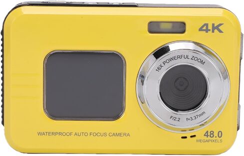 4K Water Proof Camera, 48MP HD Dual Screen Selfie 16X Zoom Autofocus 3.5M Underwater Camera with 256GB SD Card Support, for Diving Snorkeling Swimming (Blue) in Saudi Arabia