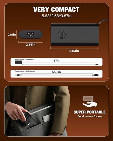 شاحن كمبيوتر محمول USB C بقدرة 130 واط من النوع C متوافق مع Dell XPS 15 2in1 9575 Precision 5530 2in1 5550 5750 3550 3551 3560 Latitude 7410 7310 7210 9410 9510 9575 5420 5520 سلك الطاقة in Kuwait