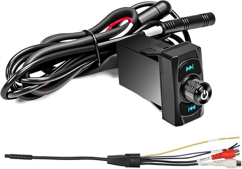 RECOIL BTR-13 وحدة تحكم صوت بلوتوث مقاومة للماء - مفتاح نمط كارلينج، IPX6، 24 بت HD، بلوتوث 5.1 APTX-HD، مدخل Aux لـ UTV، ATV، Marine، Truck، Car in Saudi Arabia