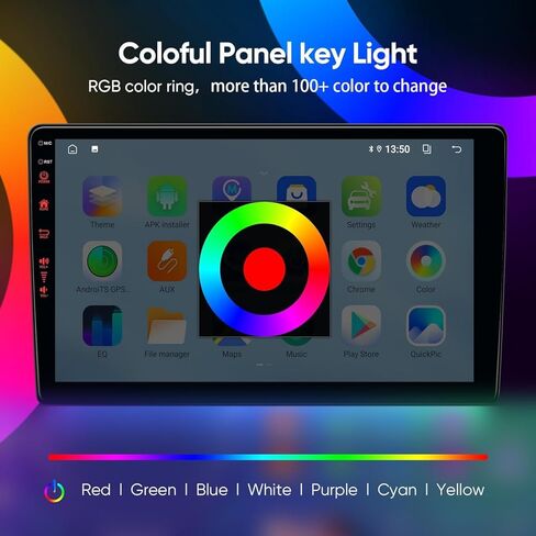 5GWiFi6(1201Mbs) ستيريو راديو السيارة لسيارة جيب رانجلر JK مع CarPlay Android Auto، كاميرا خلفية عالمية 1080P لوحة ترخيص عكسية in Kuwait