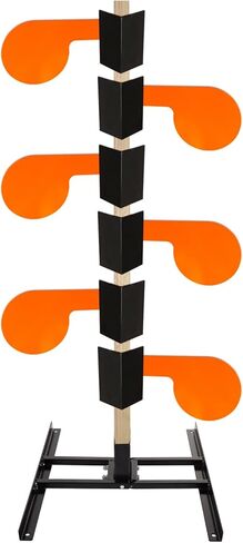 Highwild AR500 Dueling Tree Target Kit Six Steel Paddles 6" x 3/8" Reactive Shooting Targets with Base and Mounting Hardware for Outdoor Sports Shooting Competition in Saudi Arabia