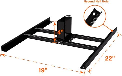 Highwild AR500 Dueling Tree Target Kit Six Steel Paddles 6" x 3/8" Reactive Shooting Targets with Base and Mounting Hardware for Outdoor Sports Shooting Competition in Saudi Arabia