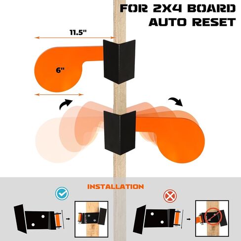 Highwild AR500 Dueling Tree Target Kit Six Steel Paddles 6" x 3/8" Reactive Shooting Targets with Base and Mounting Hardware for Outdoor Sports Shooting Competition in Saudi Arabia