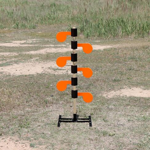Highwild AR500 Dueling Tree Target Kit Six Steel Paddles 6" x 3/8" Reactive Shooting Targets with Base and Mounting Hardware for Outdoor Sports Shooting Competition in Saudi Arabia