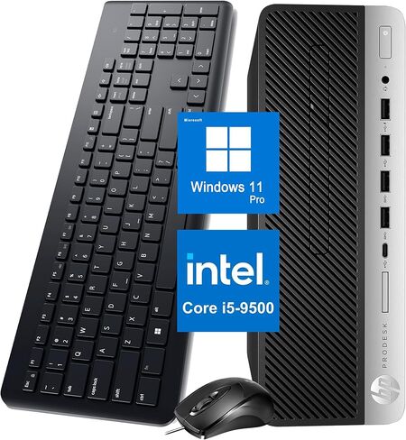 HP ProDesk 600 G5 SFF Comuter Desktop, Intel Core i5-9500, 256GB SSD, 8GB RAM, WiFi, Bluetooth, Keyboard & Mouse, Windows 11 i5 PC (Renewed) in Saudi Arabia