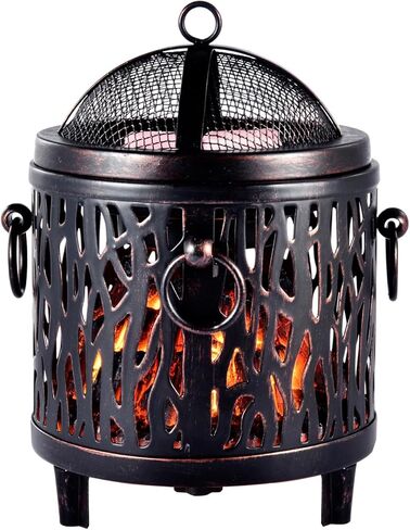 ORJG Bonfire Elextric Wax Melting Heater,4-in-1 Metal Fireplace Wax Warmer,Vintage Country Style Fragrance Burner,Used for Fragrant Home Decoration,Gifts (Leaves) in Kuwait
