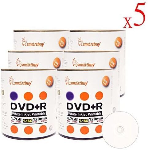Smart Buy 3000 Pack DVD+R 4.7gb 16x White Printable Inkjet Blank Media Record Disc, 3000 Disc 3000pk in Saudi Arabia