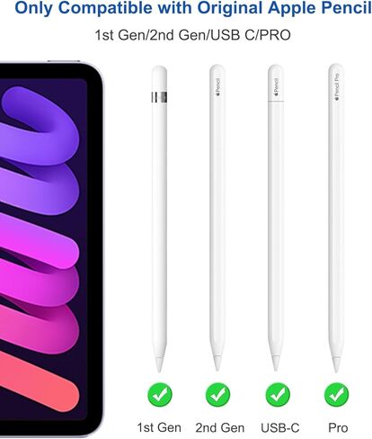 Cover for Apple Pencil Tips, Silicone Nib Mute Cap Comaptible with Apple Pencil Pro/2nd Gen/1st Gen/USB C Pen Tip, Silicone Nibs Protector Writing Anti-Slip Tip Covers (40 PCS,10 Colors) in Saudi Arabia