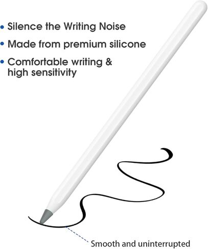 Cover for Apple Pencil Tips, Silicone Nib Mute Cap Comaptible with Apple Pencil Pro/2nd Gen/1st Gen/USB C Pen Tip, Silicone Nibs Protector Writing Anti-Slip Tip Covers (40 PCS,10 Colors) in Saudi Arabia