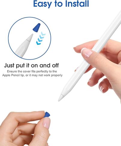 Cover for Apple Pencil Tips, Silicone Nib Mute Cap Comaptible with Apple Pencil Pro/2nd Gen/1st Gen/USB C Pen Tip, Silicone Nibs Protector Writing Anti-Slip Tip Covers (40 PCS,10 Colors) in Saudi Arabia