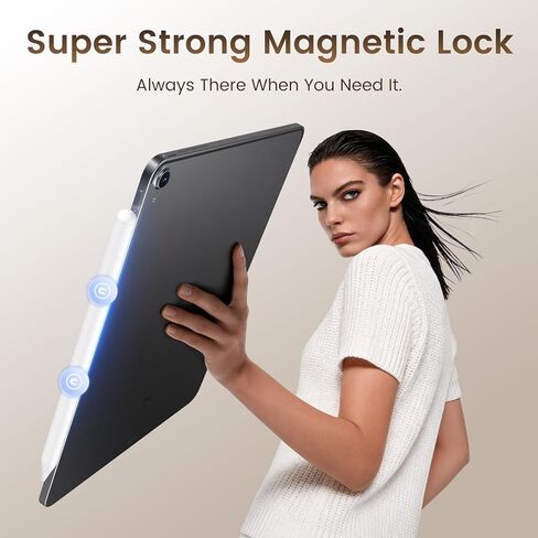 قلم Digiroot لجهاز iPad، قلم لمس سريع الشحن لشاشة اللمس، قلم شاشة iPad لرفض راحة اليد، قلم أبيض ذو نقاط دقيقة، تصميم حساسية الميل متوافق مع iPad 2018-2026 in Kuwait