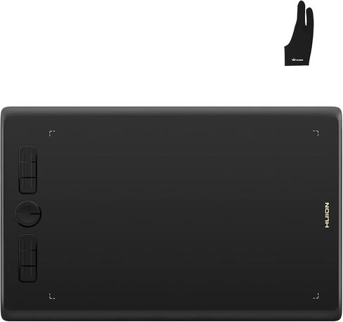 تابلت الرسم HUION Inspiroy H610X مقاس 10×6.25 بوصة وقفاز للفنانين in Saudi Arabia