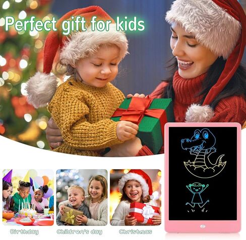 tekfun شعبية LCD حزمة الكمبيوتر اللوحي الكتابة، لوحة خربش للأطفال، 10 بوصة قوس قزح لوحة الرسم خربش مجلس ألعاب تعليمية تعليمية لمدة 3 4 5 6 سنوات الفتيان الفتيات هدية عيد ميلاد in Kuwait
