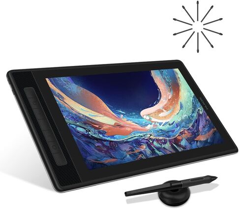 HUION Kamvas Pro 13 2.5K QHD Graphics Monitor Drawing Tablet with Screen and 10 Pack Upgraded Replacement Felt Nibs in Saudi Arabia