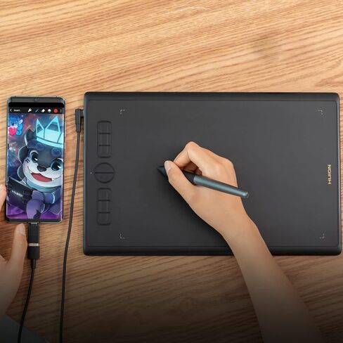 HUION Inspiroy H610X Drawing Tablet 10x6.25 Inch and PW100 Battery-Free Stylus in Saudi Arabia