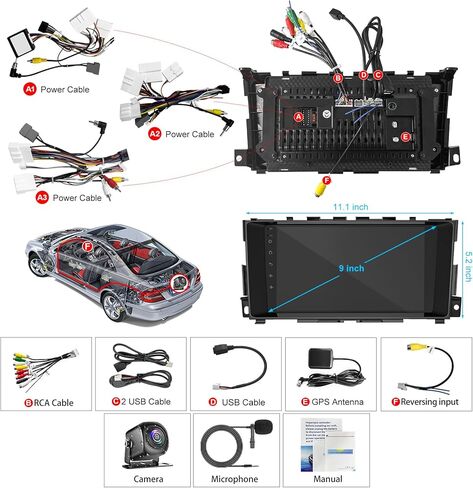 8Core Car Radio GPS Stereo for Nissan Altima 2013 2014 2015 2016 2017 2018 with Wireless CarPlay and Android Auto, 9'' Android 13 Touch Screen Radio Replacement,4G Ram 64G ROM, Reverse Camera in Saudi Arabia