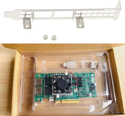 2Pcs Network Card Full Profile PCI Bracket with Screws Compatible with Supermicro AOC-STG-i2T in Saudi Arabia