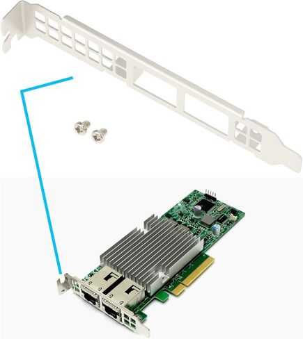 2Pcs Network Card Full Profile PCI Bracket with Screws Compatible with Supermicro AOC-STG-i2T in Saudi Arabia