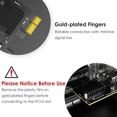 2.5G Base-T PCIe Network Card, 2500/1000/100Mbps PCI Express Ethernet Adapter with RTL8125B, 2.5G NIC for Windows 11/10/8/8.1/7 & Linux with Low Profile Bracket in Saudi Arabia