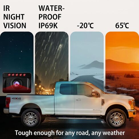 Wireless Backup Camera for Truck RV - 7" Portable Apple CarPlay Android Auto Touchscreen Monitor - 10000mAh Solar Magnetic Rear View Camera for Pickup, Trailer, Camper Van, Fifth Wheel, Box Semi Truck in Saudi Arabia