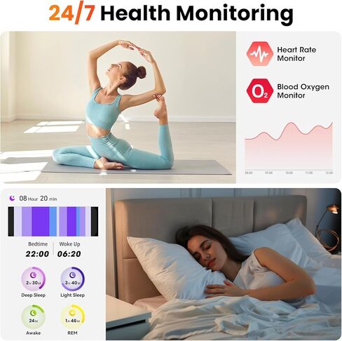 Hwagol Smart Watches for Women Android Phones iPhone Compatible(Bluetooth Call),1.39'' Round Fitness Tracker Heart Rate/Sleep Monitor,100+Sport Modes Pedometer in Saudi Arabia