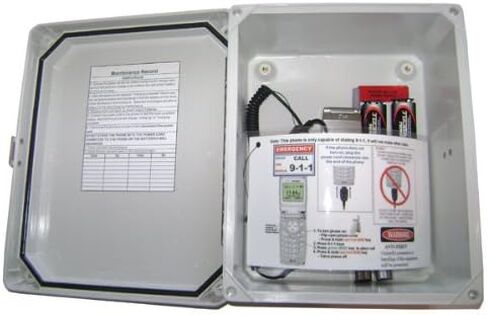 Emergency 911 Only Cellphone with Weatherproof Outdoor Enclosure Phone Box Cabinet in Saudi Arabia